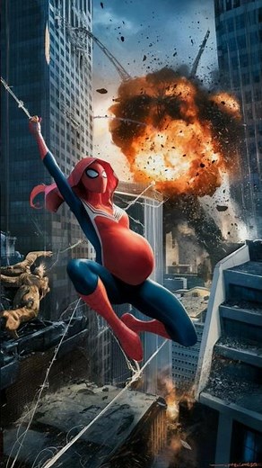 Pregnant Spider Woman #epicbattle #marvel #epicfight #avengers #epicsuperheroesbattle #comicbook