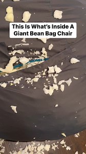 17K views · 21 reactions | This Is What’s Inside A Giant Bean Bag Chair #beanbagchair #beanbag #stuffing #whatsinside | Blake Reels | Facebook
