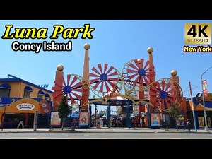 Luna Park Coney Island, New York | 4K Walking Tour & Rides | Urban Roam USA