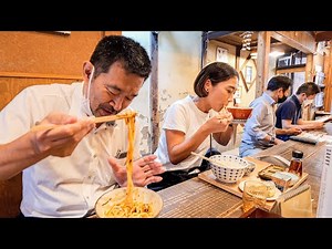 Udon Noodles In Hyogo | Tempura and Handmade Udon | Japanese Street Food