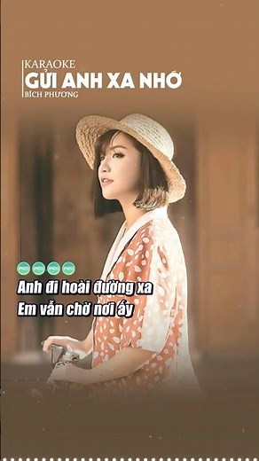 Karaoke shorts | Gửi Anh Xa Nhớ - Bích Phương #karaoke #hatcungenzo