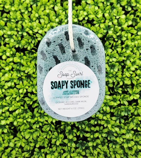 NEW! Soap Infused Sponge: Choose Your Scent, Vegan Exfoliating Body Wash - Etsy