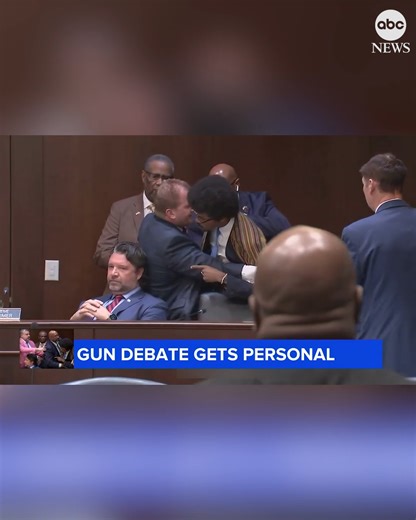 A gun debate nearly turned violent between lawmakers as Democrat Justin Pearson was proposing a bill at the Tennessee state capitol to reinstate gun-carry permits just weeks after he says his brother died by suicide using a gun. ABC News' Andrew Dymburt reports. https://abcnews.visitlink.me/Lu_epz | ABC News