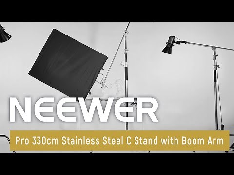 Introducing the NEEWER Pro 330cm Stainless Steel C Stand with Boom Arm