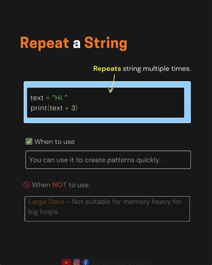 Repeat a String #PythonStrings #StringOperations #CodingBasics | Girl_Coder_impressive