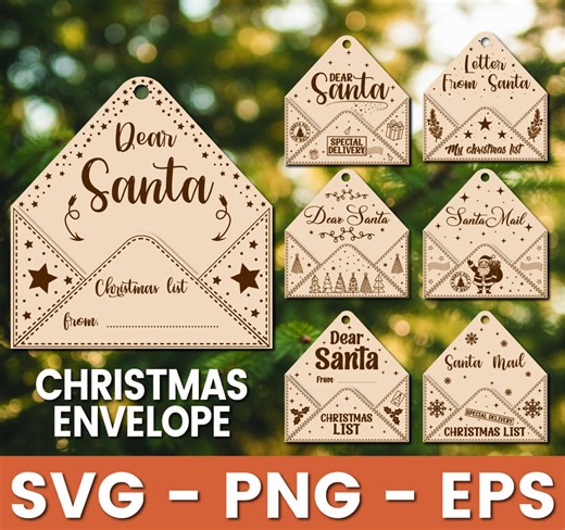 Santa Letter SVG Laser Cut File: Christmas Mail Template (digital Download) - Etsy Australia