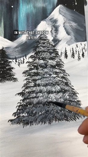 Evergreen painting tutorial for beginners 🎨 #acrylicpainting #howto #tutorials #paintingtips | Emily Seilhamer Art
