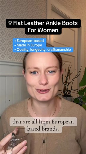 @eurocraftsmanship on Instagram: "Part 1: Looking for women’s flat ankle leather boots made in Europe? Around 100-200€ Here are 9 European brands crafting beautiful, flat ankle leather boots like Chelsea boots and some variations for fall and winter: - Fluchos - Bravomoda - Ambitious - Kost - Wonders - Kleman - Paul Green - Think - Nature Footwear These brands all focus on craftsmanship, responsible materials, and creating pieces that last for many years to come. Follow me for more Made in Europ