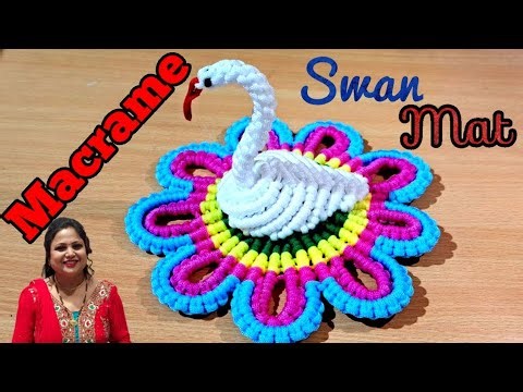 Macrame Swan Mat Design// Swan Design// How to Make Easy Macrame Swan Design