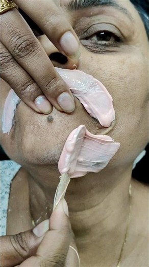 How to do a full face wax at home #trending #trending #viral #YouTube #Nishabeautyparlour #ytshorts