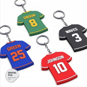 Personalized Jersey Keychain / Bag Tag, Custom Name - Number, Sports Fans Gift, Car Hanging, Gifts for Soccer Fan, 3D STL Digital Download - Etsy