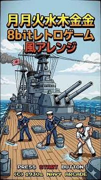 軍歌「月月火水木金金」8bit レトロゲームアレンジ "Through the day throughout the week" 8bit rétro game arrangement #軍歌