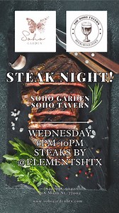Steak night Wednesdays