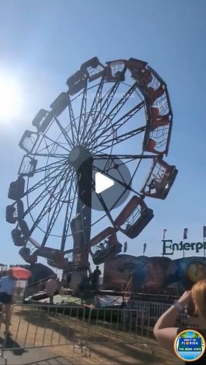 Only in Florida | Florida State Fair ride stops mid-air and causes carriages to flip frantically 👀🎡 #OnlyinFlorida A woman shared she was on the ride when... | Instagram