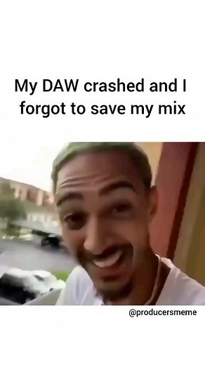 Producer, DJ, Musician Memes on Instagram: "my DAW crashed while I was mixing 😊 Credits @producersmeme #producersmeme #producermeme #producermemes #producer #musicproducer #musician"