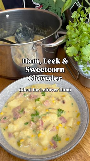 19K views · 80 reactions | Creamy Ham, Leek & Sweetcorn Chowder, recipe in the comments 殺 | Jadesbites | Facebook
