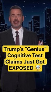 ​Trump’s "Genius" Cognitive Test Claims Just Got EXPOSED 🤯 #kimmel #nyc #trump
