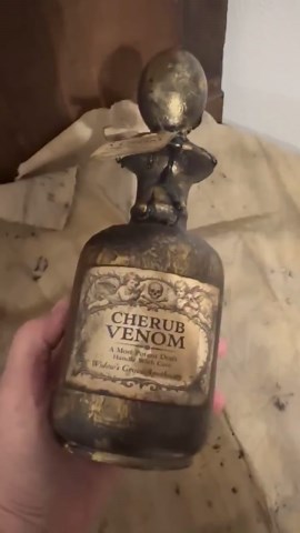 Apothecary Bottle | Cherub Venom Gothic | Victorian Style Curio Handmade - Etsy
