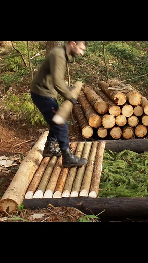 24K views · 128 reactions | Building a Log Shelter in the Atmospheric Forest - FULL VIDEO ON MY CHANNEL #nature #camping #naturelovers #woodworking #wood #survivalist #bushcraft #fyp #building #gold #camp #design #adventure #outdoors #wildlife #REEL #Viralvideo #diy #build #discover #builder #viral | Wilderness Daily | Facebook