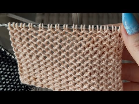Knit 1 row with knit stitches - EASY and FAST! 💓 ONLY ONE ROW KNITTING PATTERN