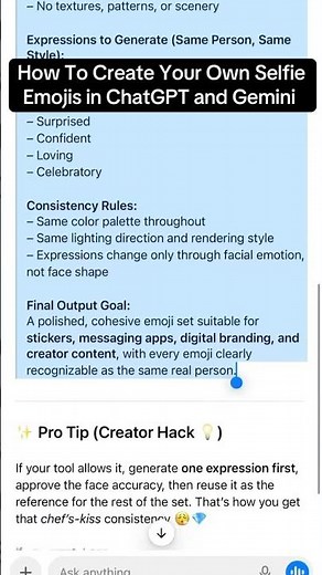How to Create Your Own Selfie Emojis Using ChatGPT & Gemini (Step-by-Step Tutorial)