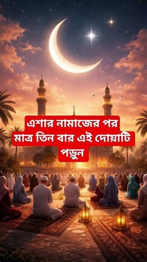 এশার নামাজের পর মাত্র তিনবার এই দোয়াটি পড়ুন #dua #namaz #roja #islamic #foryou