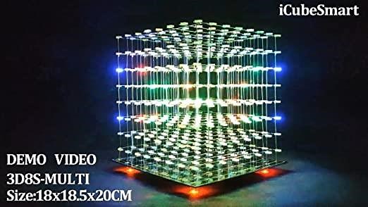 iCubeSmart 3D8S-MULTI LED Cube Kit DIY Electronics Kit