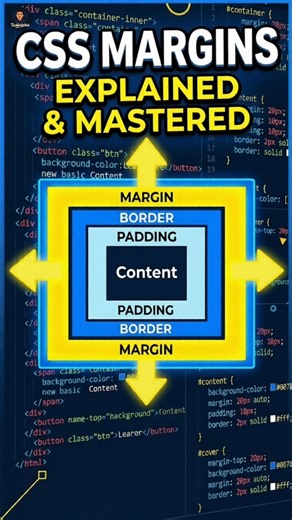 CSS Margin Property Explained | Margin in CSS Tutorial | #viral #trending #funny #shorts
