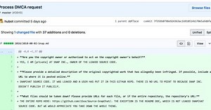 Some Snapchat source code leaked on GitHub; removed after all-caps DCMA takedown notice