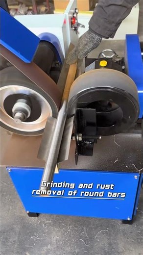 Grinding and rust removal of round bars #grinding #polishing#polishingmachine #sanding #rustremoval