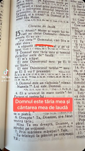 1.1K views · 595 reactions | Exod 15:2 “Domnul este tăria mea şi temeiul cântărilor mele de laudă: El m-a scăpat. El este Dumnezeul meu: pe El Îl voi lăuda. El este Dumnezeul tatălui meu: pe El Îl voi preamări.” www.librariamaranatha.ro #dumnezeuteiubeste #bíblia #intelepciune #cantare #domnulestebun #librariamaranatha | Libraria Crestina Maranatha | Facebook