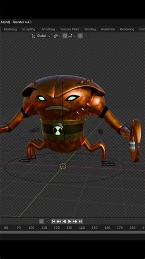 Brainstorm | Ben 10 Alien 3d model #blender #ben10 #animation