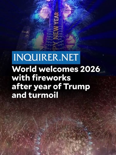 Revellers around the world toasted the start of 2026, bidding farewell to a volatile year when temperatures soared, US President Donald Trump upended global trade, and the brutal conflict in Ukraine raged on. #newsph #socialnews #tiktoknews #inquirerdotnet #2026