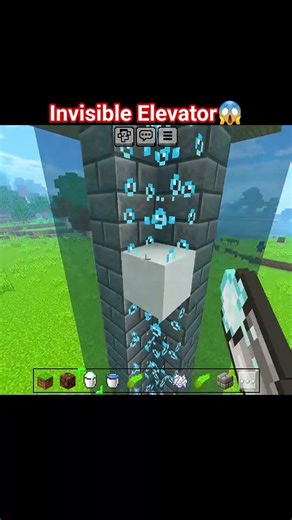 Invisible Elevator in Minecraft 😱 #Shorts