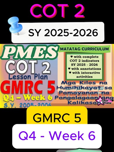 PMES COT 2: Mga Aktibidad para sa Pangalagaan ng Kalikasan