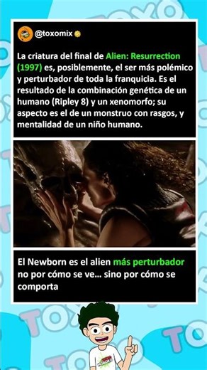 La criatura del final de Alien: Resurrection (1997) es, posiblemente... #curiosidades