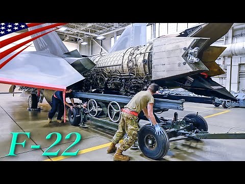 F-22 Raptor: Engine Removal & Full Afterburner Test in Action