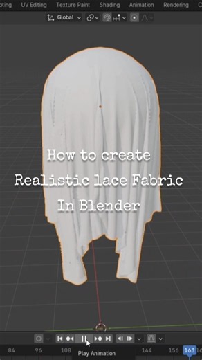 How to create Realistic lace fabric in Blender #3d #fashion #blender # #seamlesspattern
