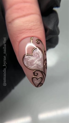 Valentine's Heart Nails Design using Magpie Beauty Products