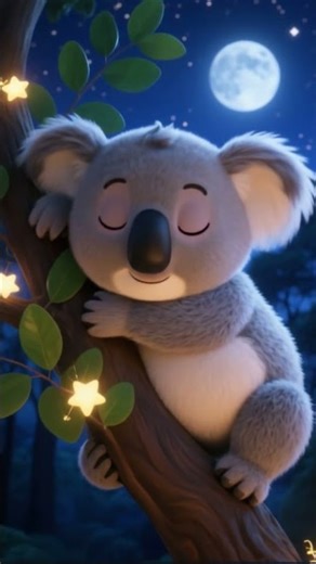 Koala in the Treetop 🐨🌙 | Gentle Bedtime Lullaby Song for Kids #kidssongs #funnycatanimation