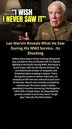 Lee Marvin Reveals What He Saw During His WW2 Service.. Its Shocking