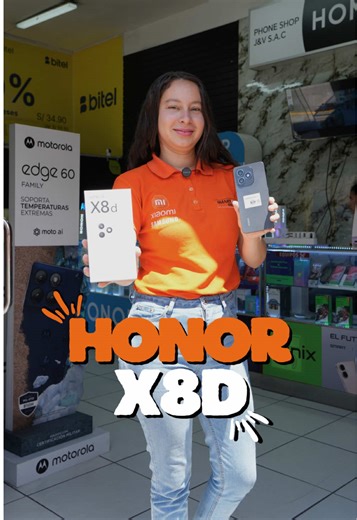 Nuevo Honor X8D en Smartphone Shop 👀 Potencia, diseño y características que sorprenden. ¿Lo llevarías? 📱 Disponible en nuestras sedes 📍Av. Tacna y Arica 100 📍Galerías Mercaderes San José 405 📍Av. Ejército N° 906 📍La Merced 534 📍Av. Mariscal Cáceres 111 📲 935 928 047 #honorx8d #honor #celulares #lanzamiento #fyp