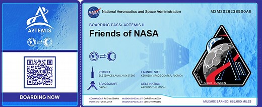 Get Your Free NASA Artemis II Moon Mission Personalized Boarding Pass!