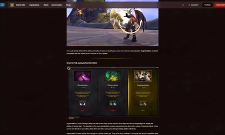Ein richtig interessanter Spec: Offizielle preview zum Augmentation-Evoker