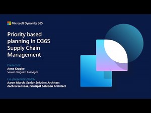 Priority based planning in D365 Supply Chain Management - TechTalk