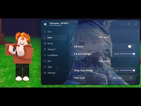 Script 99 nights in the forest [OP] no key | Foxname | Kill Aura, Chop Aura, Bring All and more...