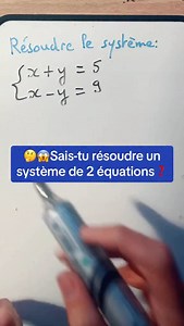 Résoudre un système de 2 équations. #math #maths #mathematiques #equation #systeme | Bosse Tes Maths