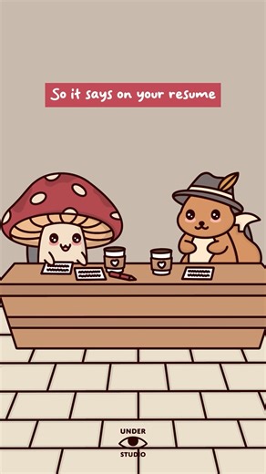 Based On A True Resume 🐿️ Mushie & Squirrel Job Interview | Office Animation Meme | Secret Talents