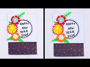 New Year Greeting Card Kaise banaye / Easy and simple step to make Happy New year Greeting card 2026