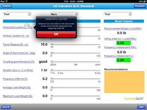 HT NIOSH Lift calculator - Humantech inc.